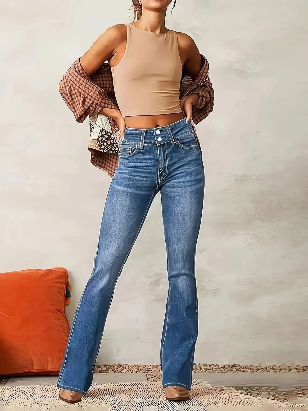 Annika | Schmeichelnde High-Waist Schlagjeans