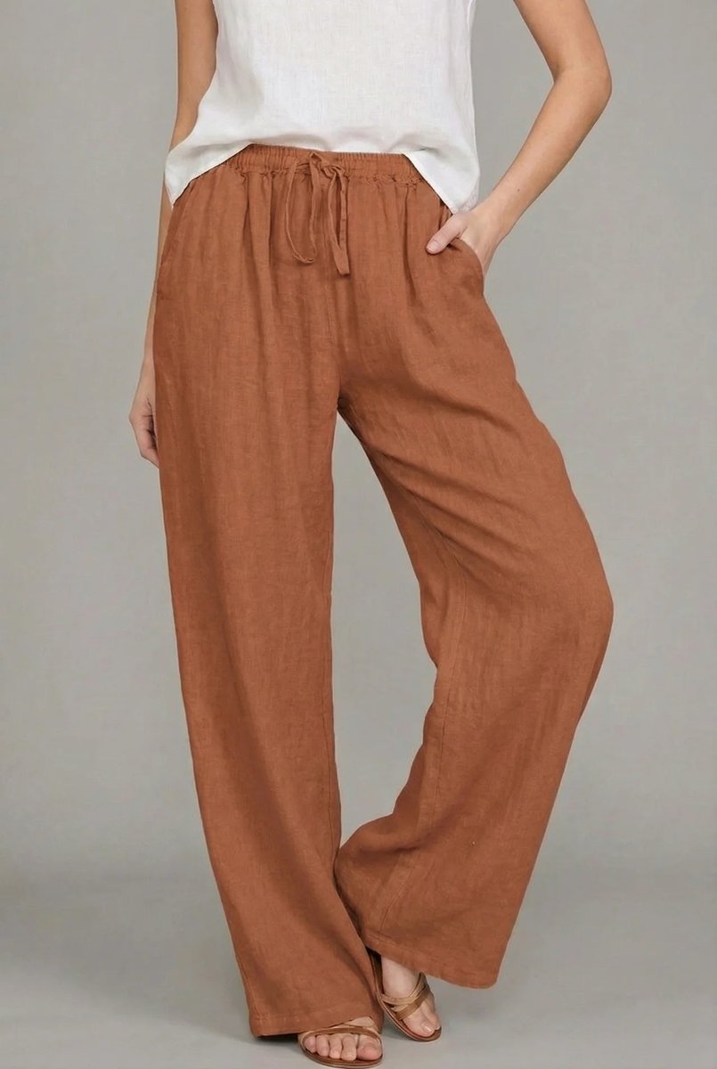 Charlotte | Legere Leinenhose mit weitem Bein
