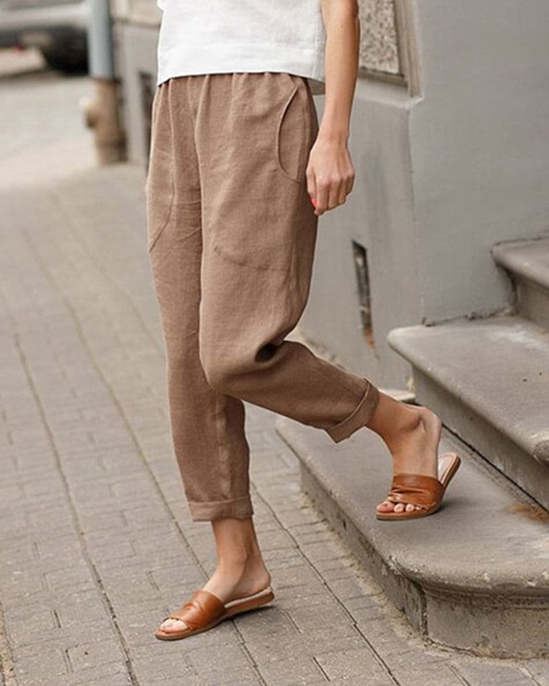 Jasmin | Luftige Leinen-Baumwoll Harem Hose