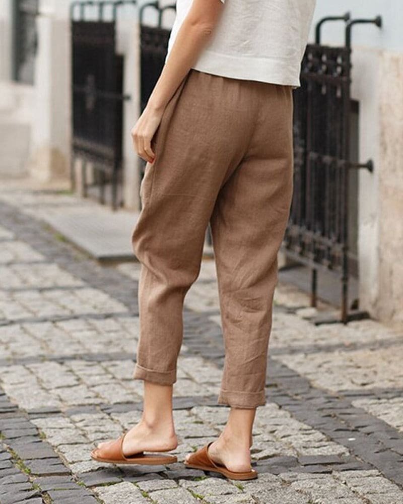 Jasmin | Luftige Leinen-Baumwoll Harem Hose