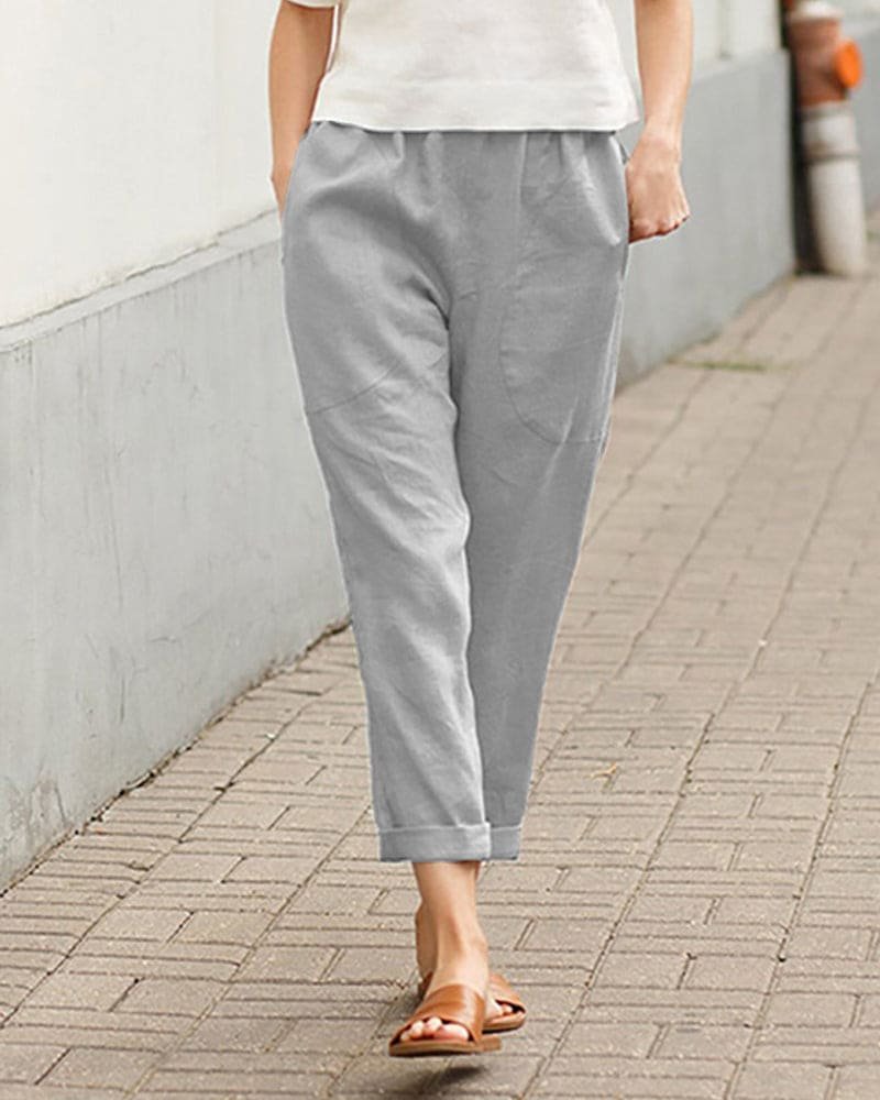 Jasmin | Luftige Leinen-Baumwoll Harem Hose