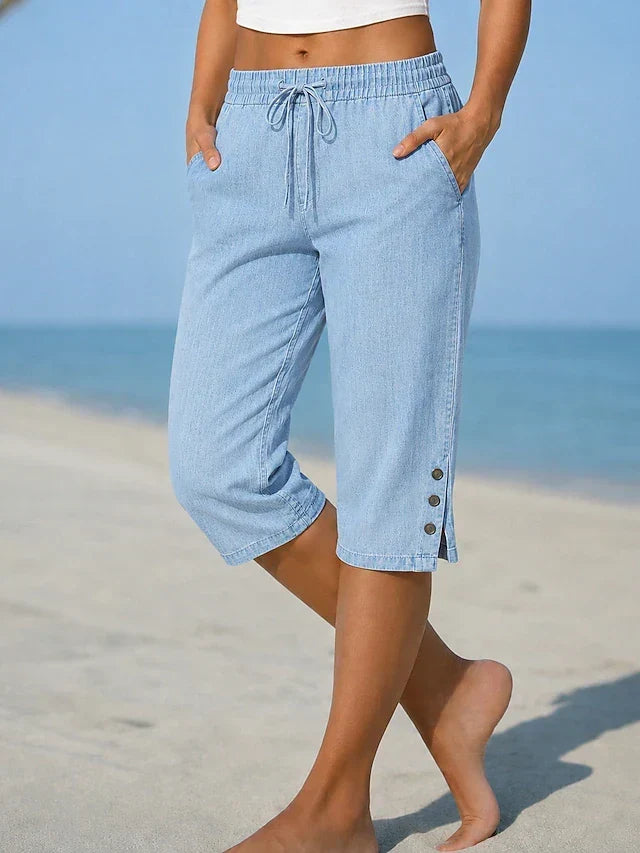 Pia | Mühelose Caprihose mit elastischem Bund