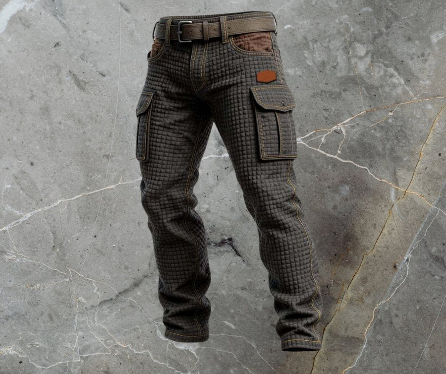 Aaron | Cargo-Hose Slim Fit mit Strukturmuster