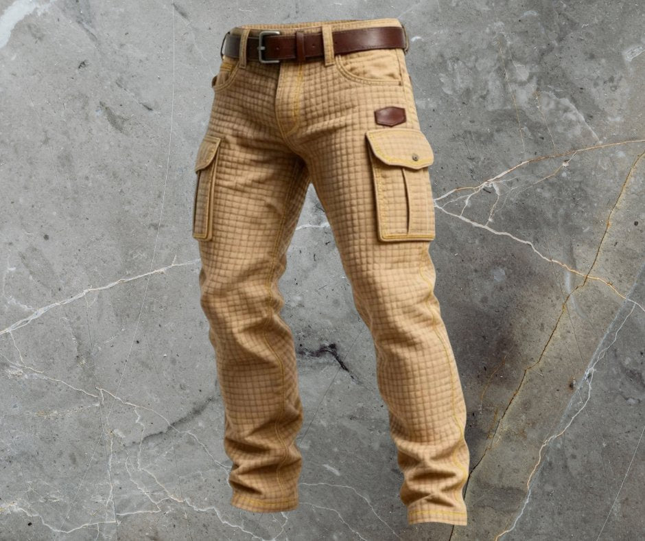 Aaron | Cargo-Hose Slim Fit mit Strukturmuster