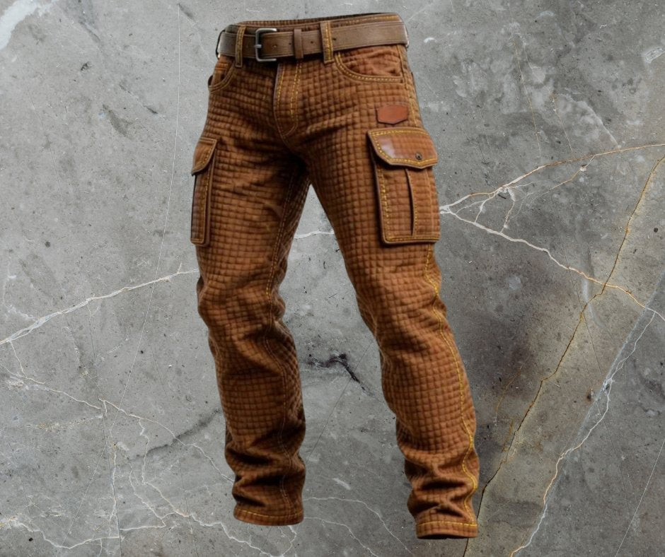 Aaron | Cargo-Hose Slim Fit mit Strukturmuster