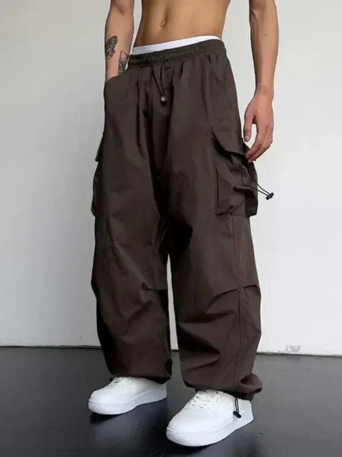 Thomas | Verstellbare Wide-Leg Cargohose mit Elastikbund