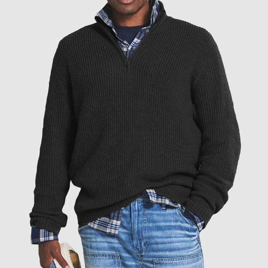 Lorenz | Rippstrick Quarter-Zip Pullover Business Casual