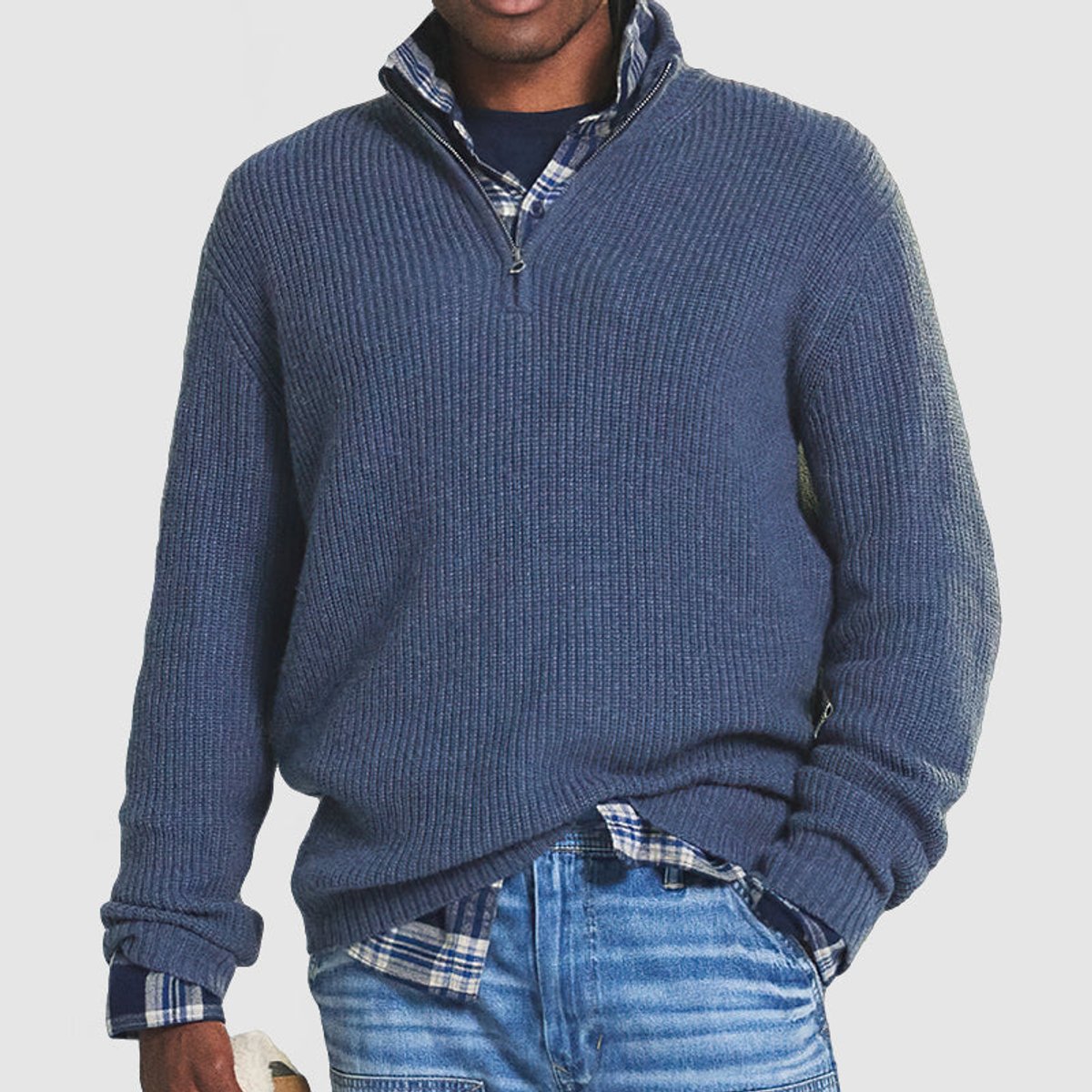 Lorenz | Rippstrick Quarter-Zip Pullover Business Casual