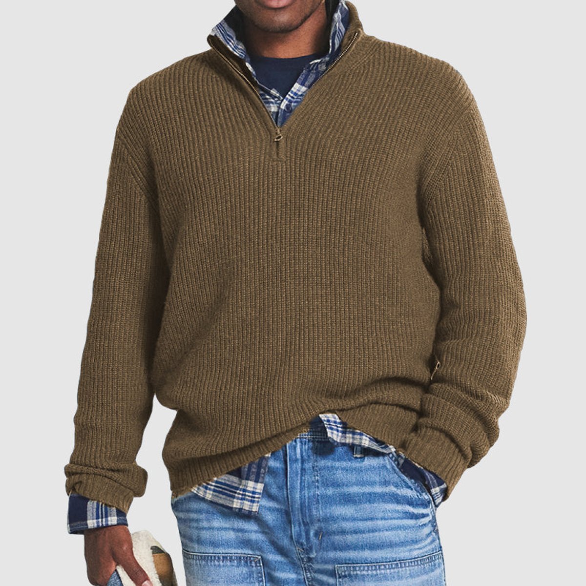 Lorenz | Rippstrick Quarter-Zip Pullover Business Casual