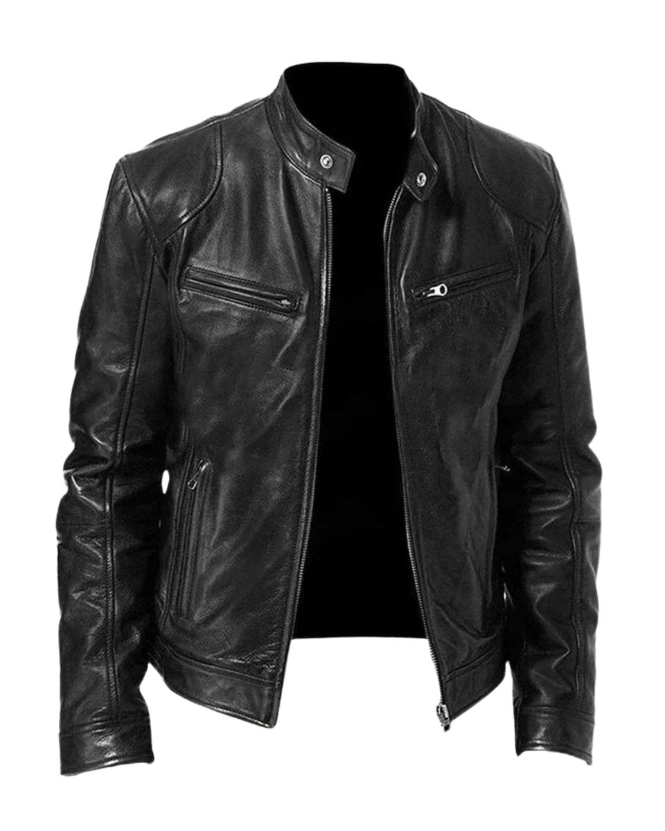 Felix | Slim-Fit Bikerjacke aus Kunstleder