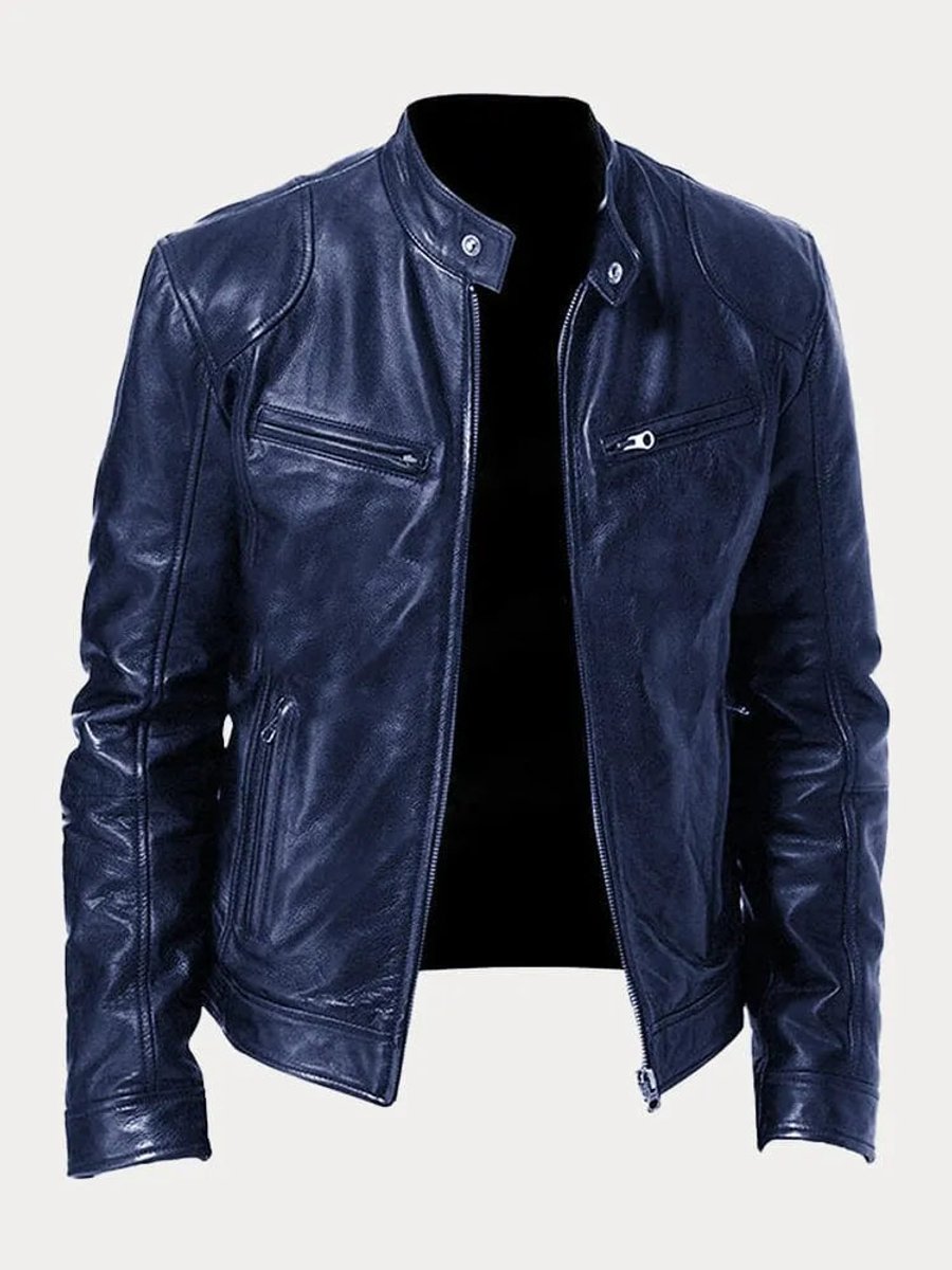 Felix | Slim-Fit Bikerjacke aus Kunstleder