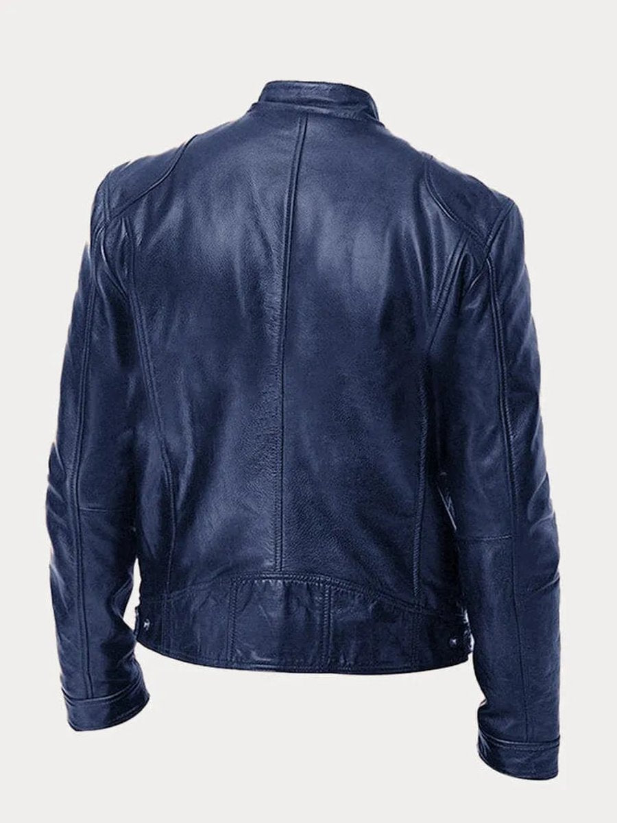 Felix | Slim-Fit Bikerjacke aus Kunstleder
