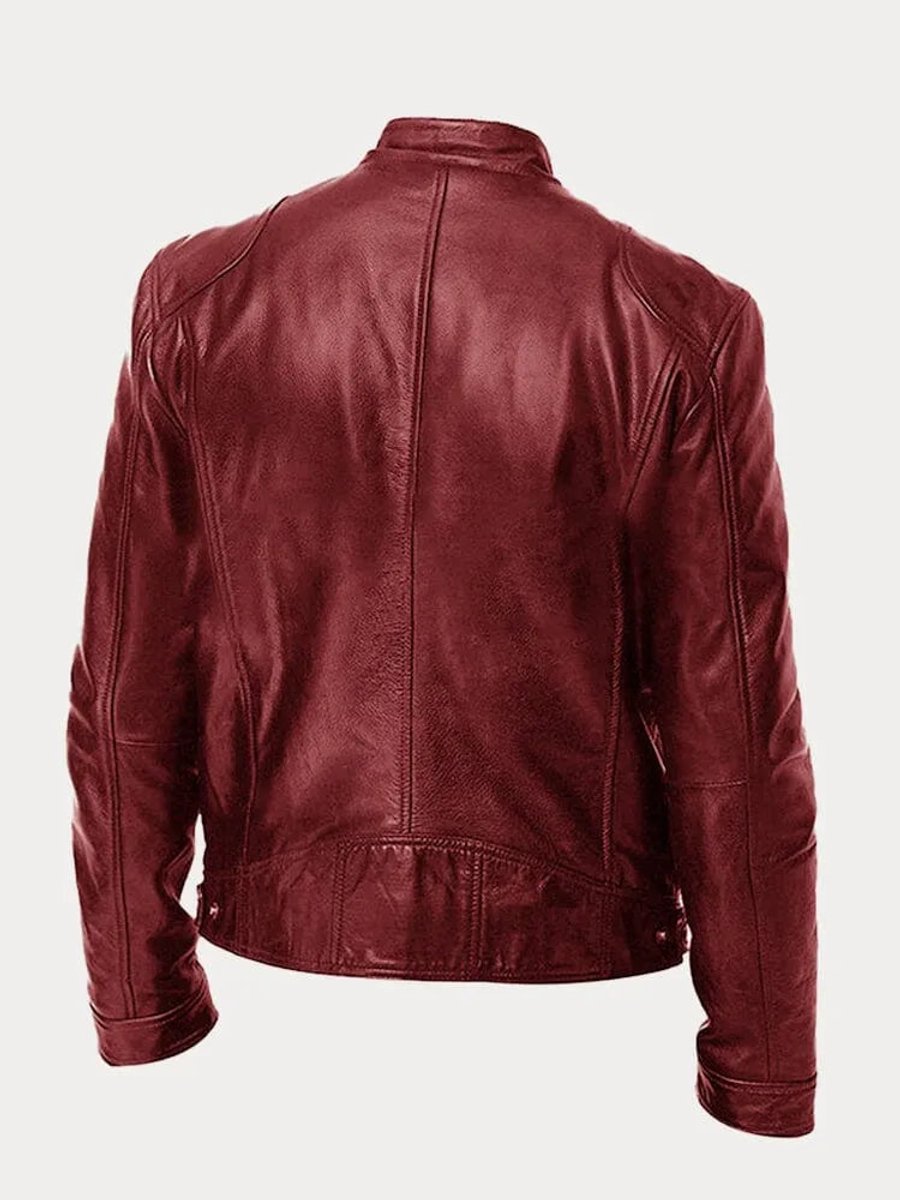 Felix | Slim-Fit Bikerjacke aus Kunstleder