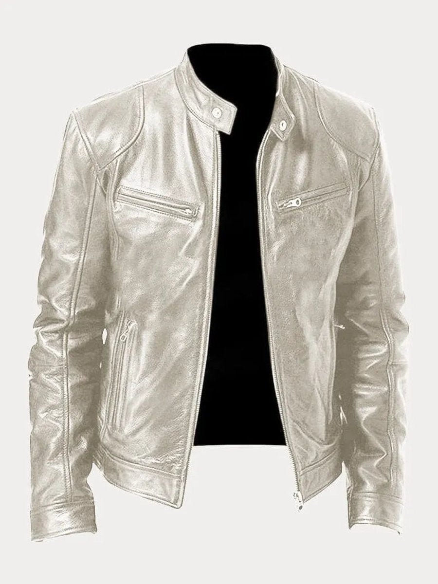 Felix | Slim-Fit Bikerjacke aus Kunstleder