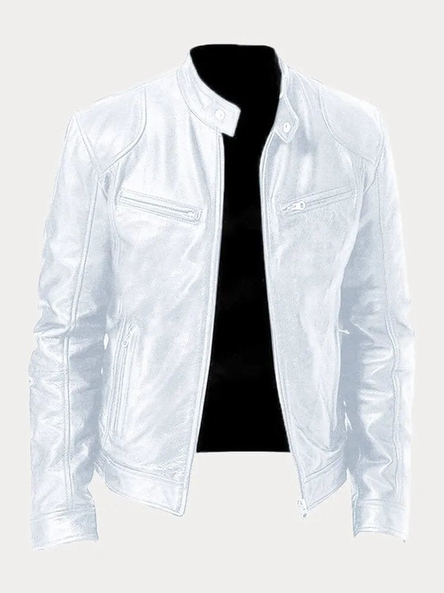 Felix | Slim-Fit Bikerjacke aus Kunstleder