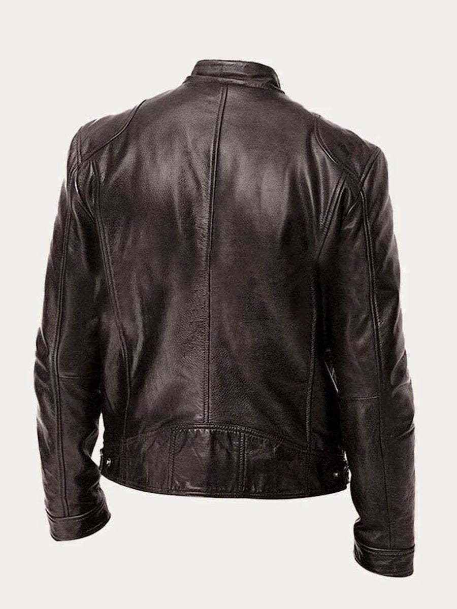Felix | Slim-Fit Bikerjacke aus Kunstleder