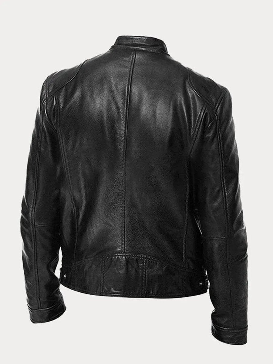 Felix | Slim-Fit Bikerjacke aus Kunstleder