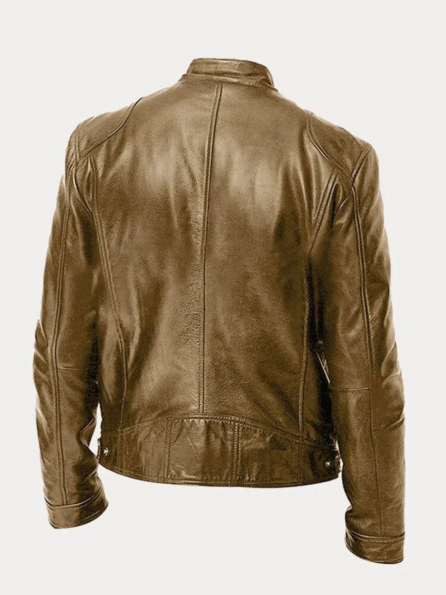 Felix | Slim-Fit Bikerjacke aus Kunstleder