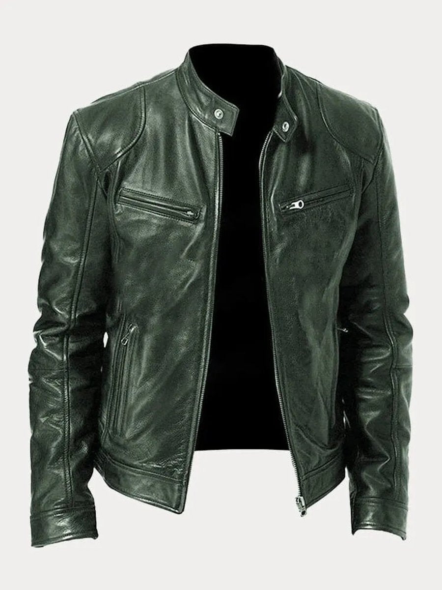 Felix | Slim-Fit Bikerjacke aus Kunstleder