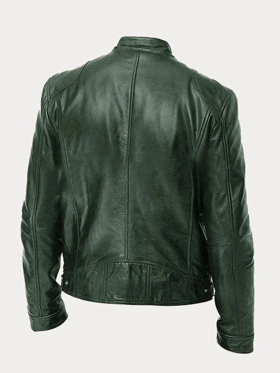 Felix | Slim-Fit Bikerjacke aus Kunstleder