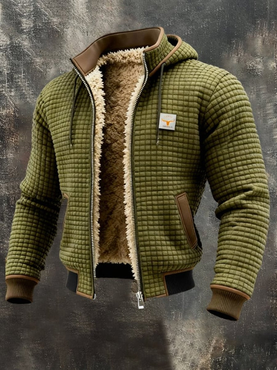 Niklas | Steppjacke mit Fleecefutter und Kunstlederdetails