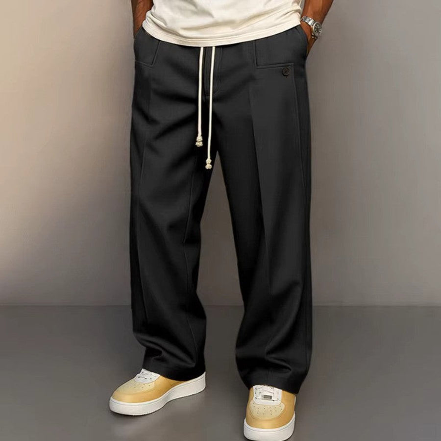 Sven | Weite Kordelzug-Bundhose modern geschnitten
