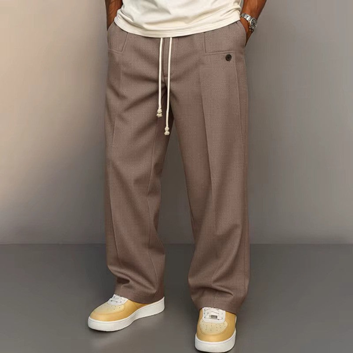 Sven | Weite Kordelzug-Bundhose modern geschnitten