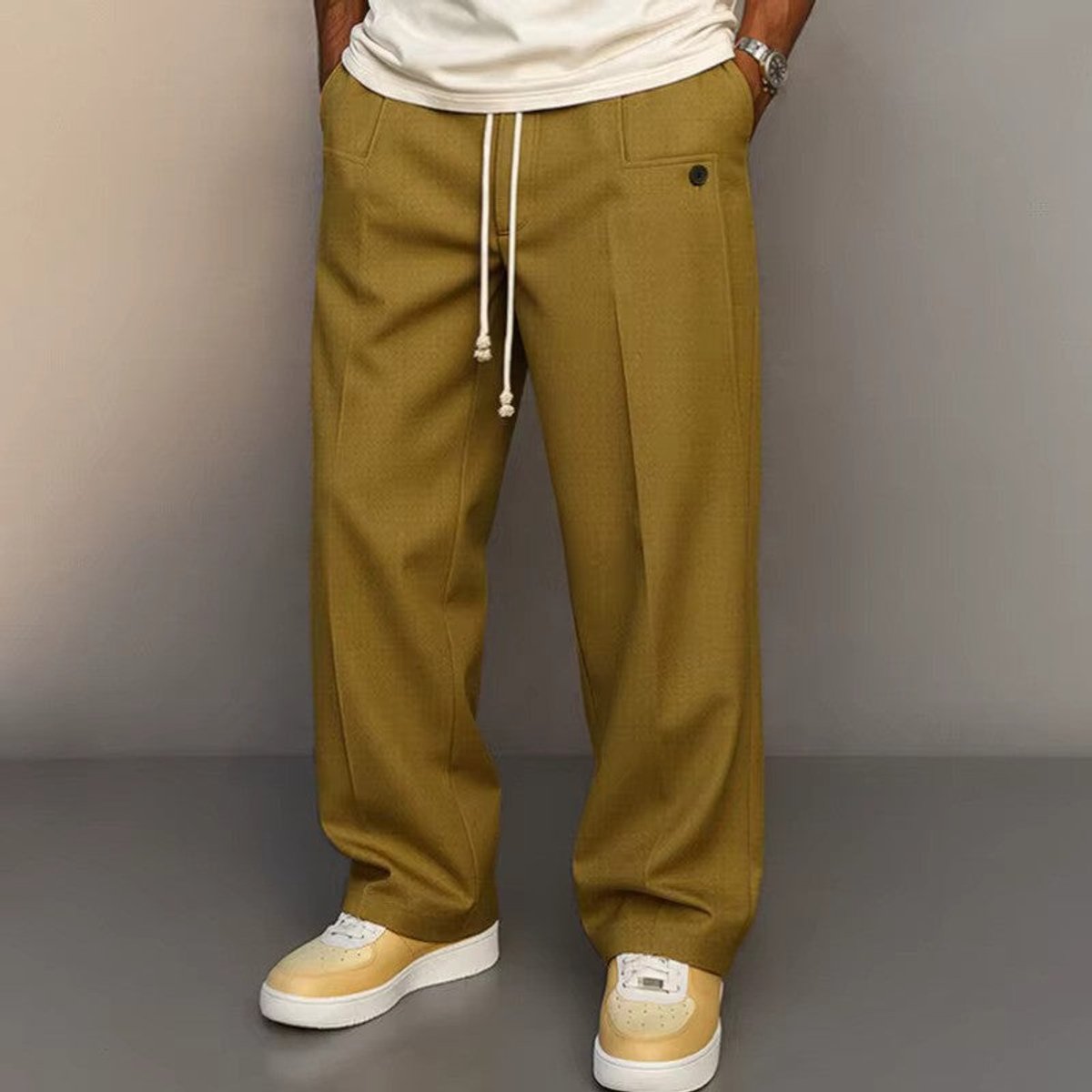 Sven | Weite Kordelzug-Bundhose modern geschnitten