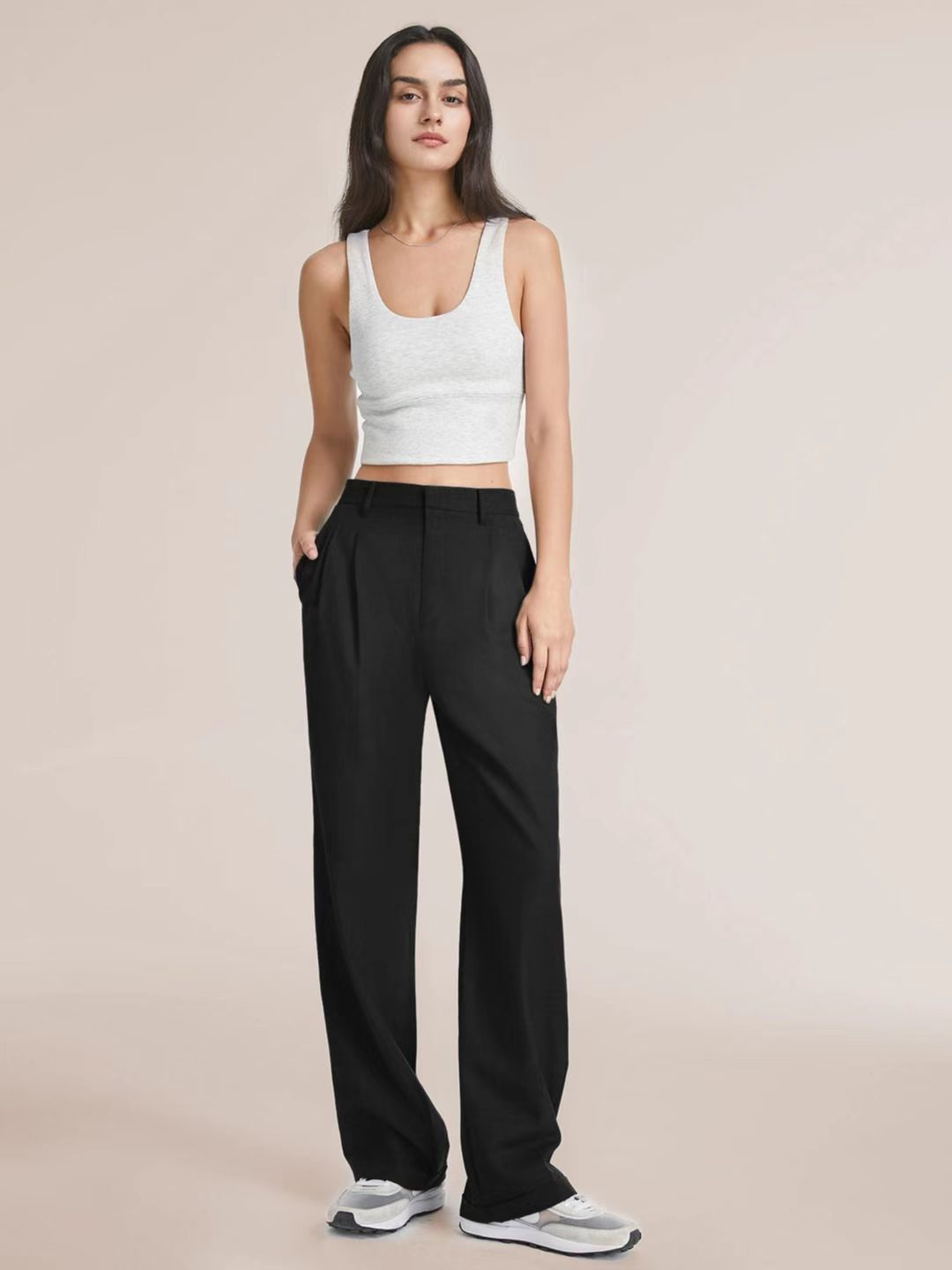 Barbara | Elegante Weitbeinhose mit hoher Taille