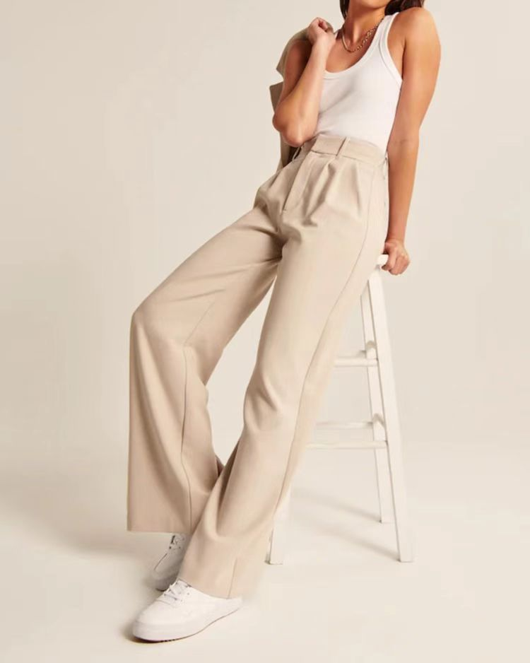 Barbara | Elegante Weitbeinhose mit hoher Taille