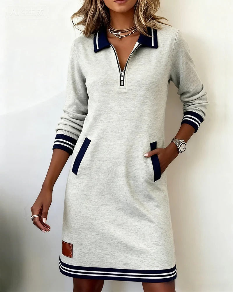 Colette | Bequemes Langarm-Hemdkleid