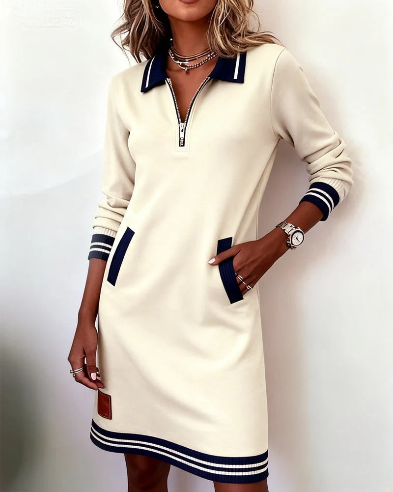 Colette | Bequemes Langarm-Hemdkleid