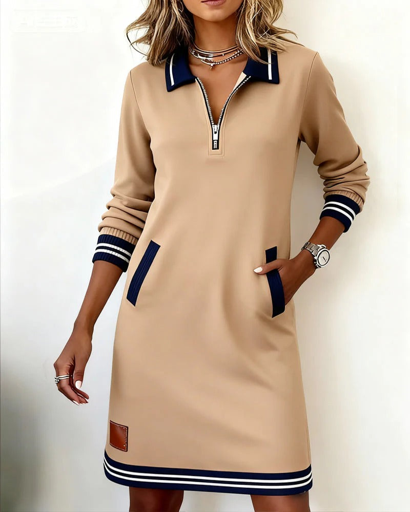 Colette | Bequemes Langarm-Hemdkleid