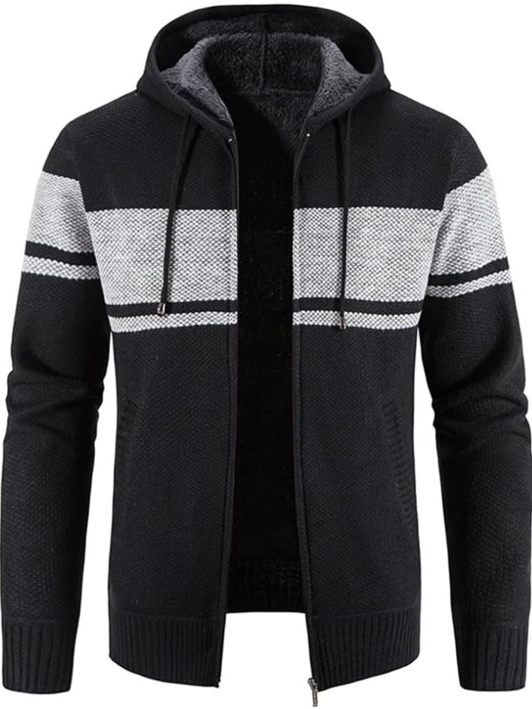 Heinrich | Winter-Kapuzenjacke mit Streifendetail