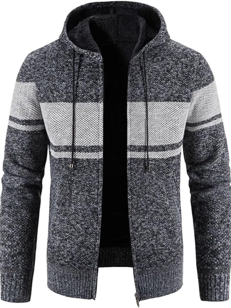 Heinrich | Winter-Kapuzenjacke mit Streifendetail