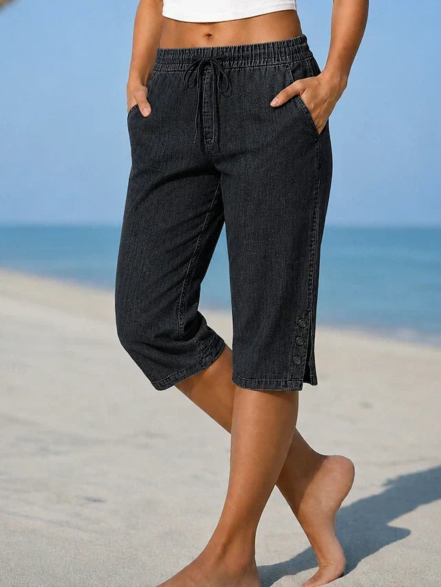 Pia | Mühelose Caprihose mit elastischem Bund