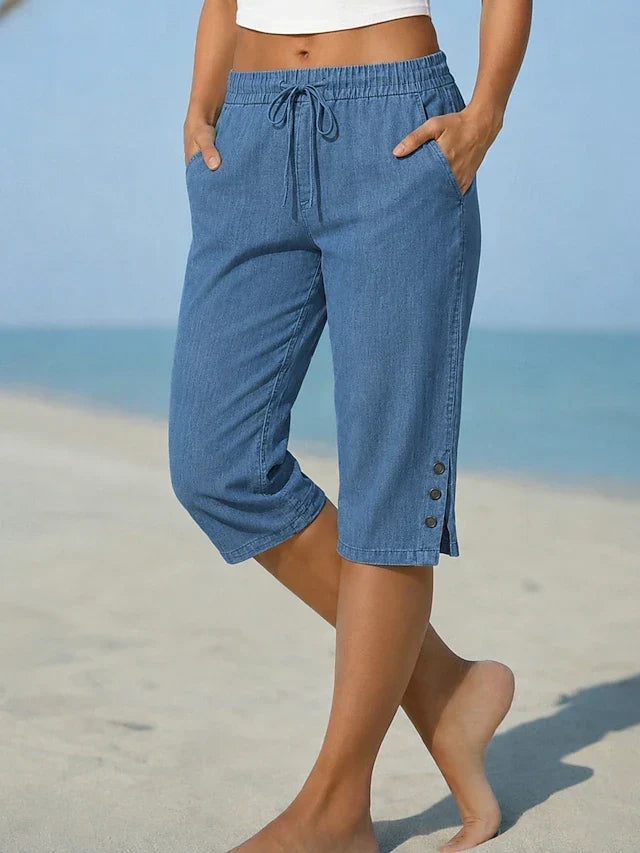 Pia | Mühelose Caprihose mit elastischem Bund